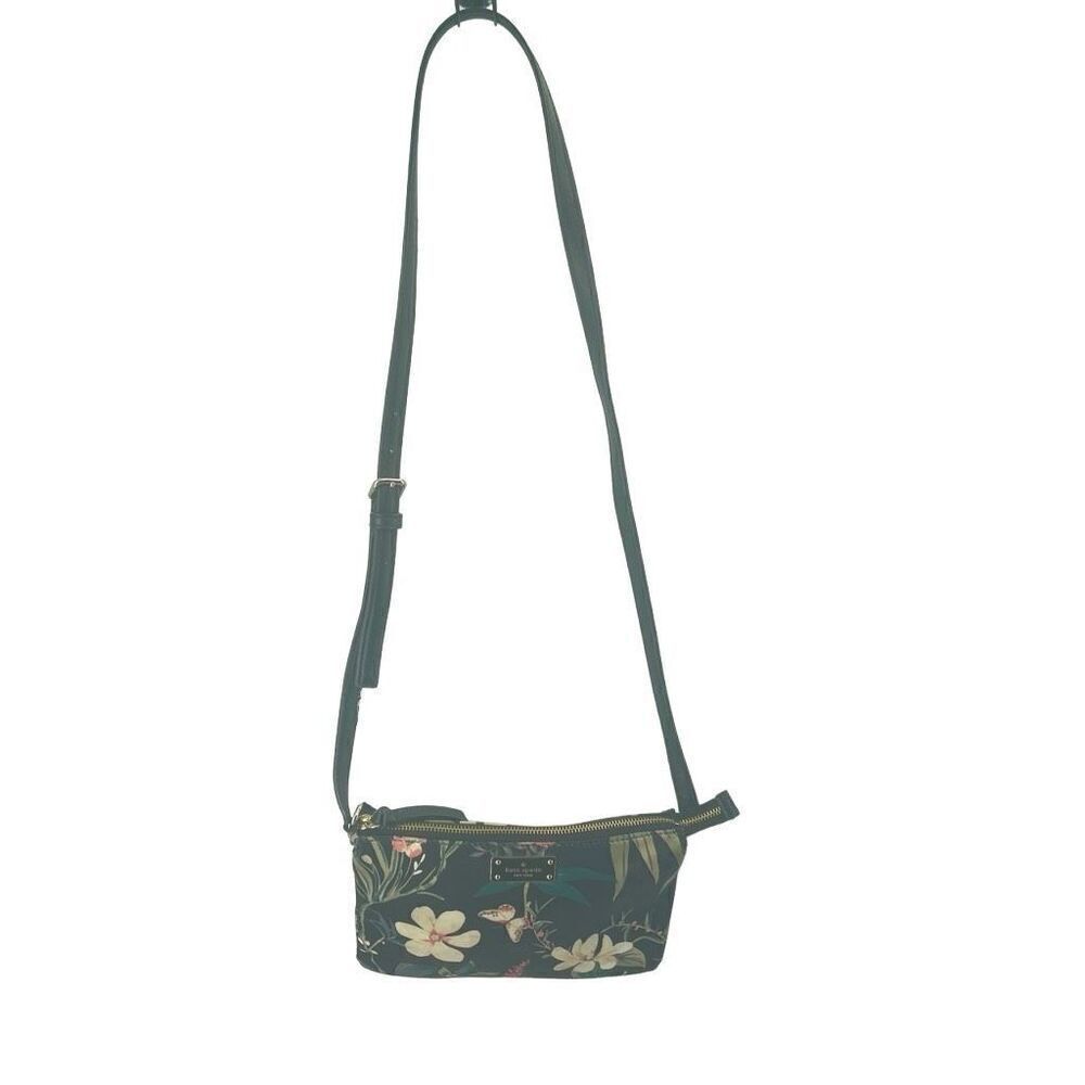 Kate Spade New York Womens Crossbody Bag Wilson Road Botanical Black One Size